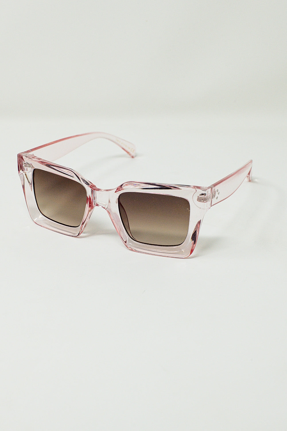 90's Squared Sunglasses in Pink Q2 Sunglasses BoutiqueLua