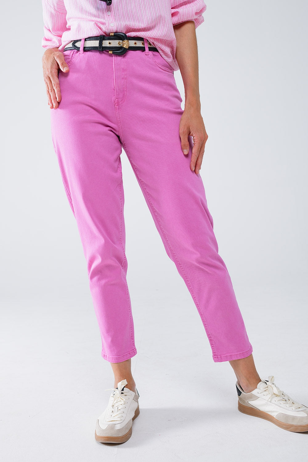 Ankle skinny Basic Jeans in pink Q2 Jeans BoutiqueLua