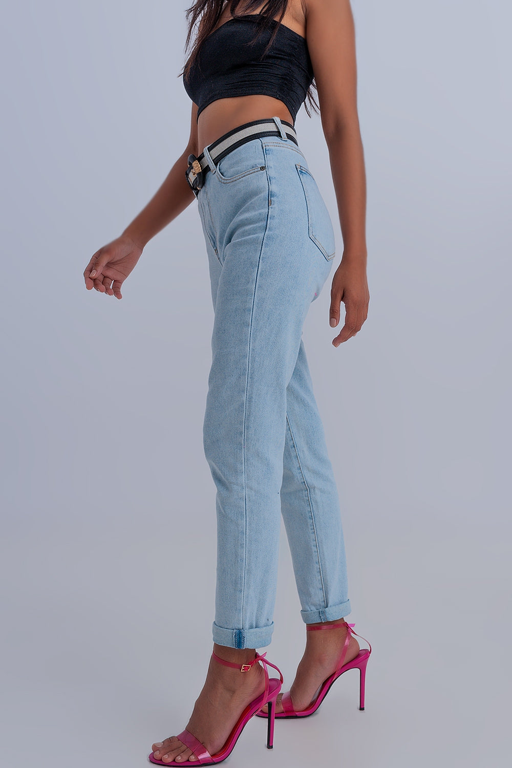 Basic mom jean in light blue Q2 Jeans BoutiqueLua