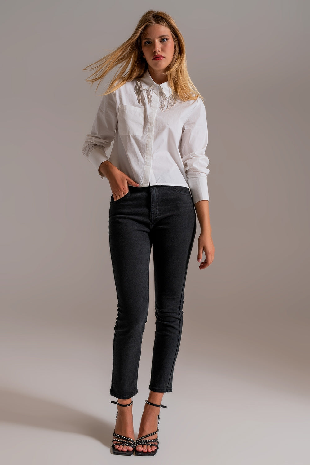 Basic Skinny Jeans in Black Q2 Jeans BoutiqueLua