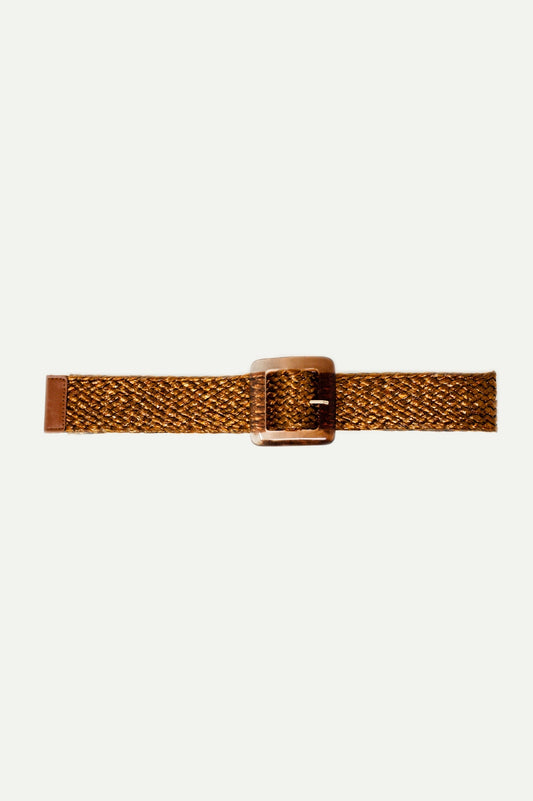 Q2 belt with resin buckle in brown