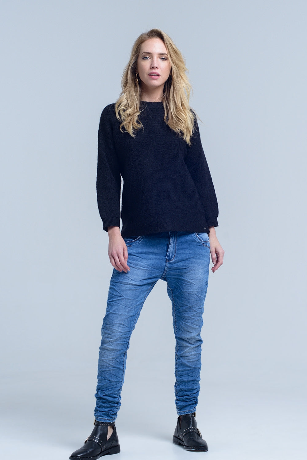 Boyfriend jean with zip pocket detail Q2 Jeans BoutiqueLua