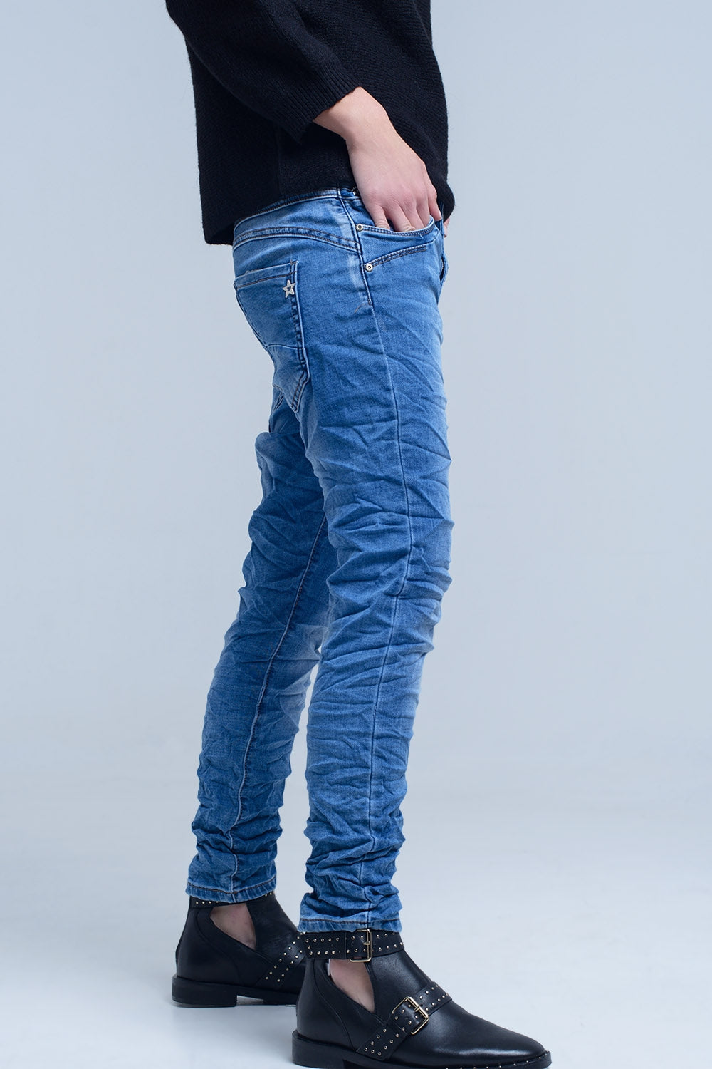 Boyfriend jean with zip pocket detail Q2 Jeans BoutiqueLua