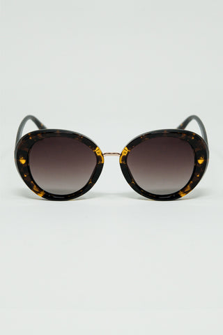 Brown Sunset Spot Oval Shaped Sunglasses