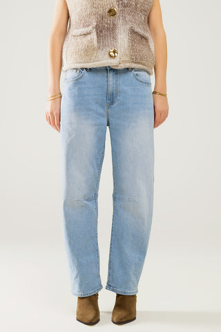 Bubble Wide Leg Jeans in light wash