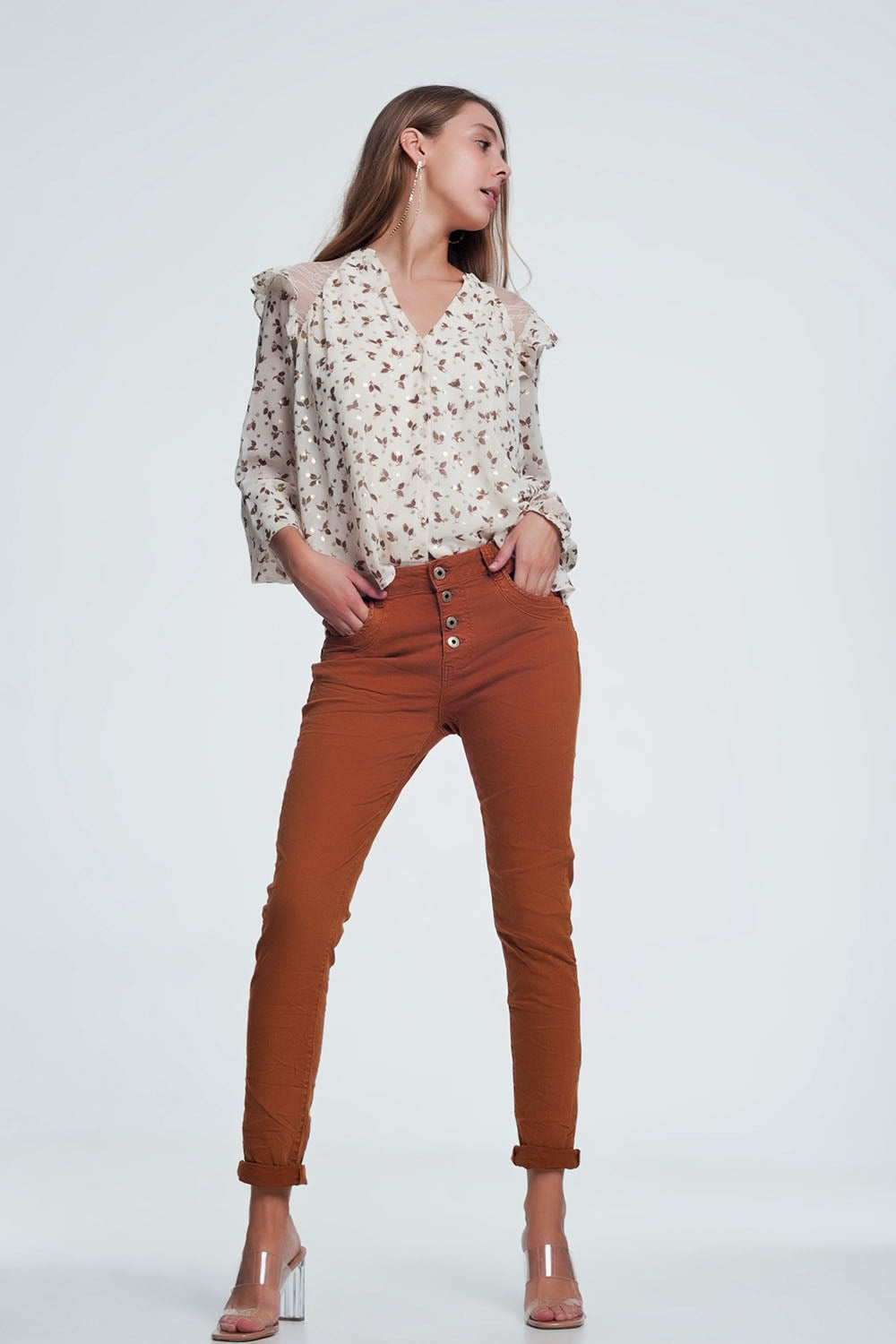 Caldera jeans with button closure Q2 Jeans BoutiqueLua