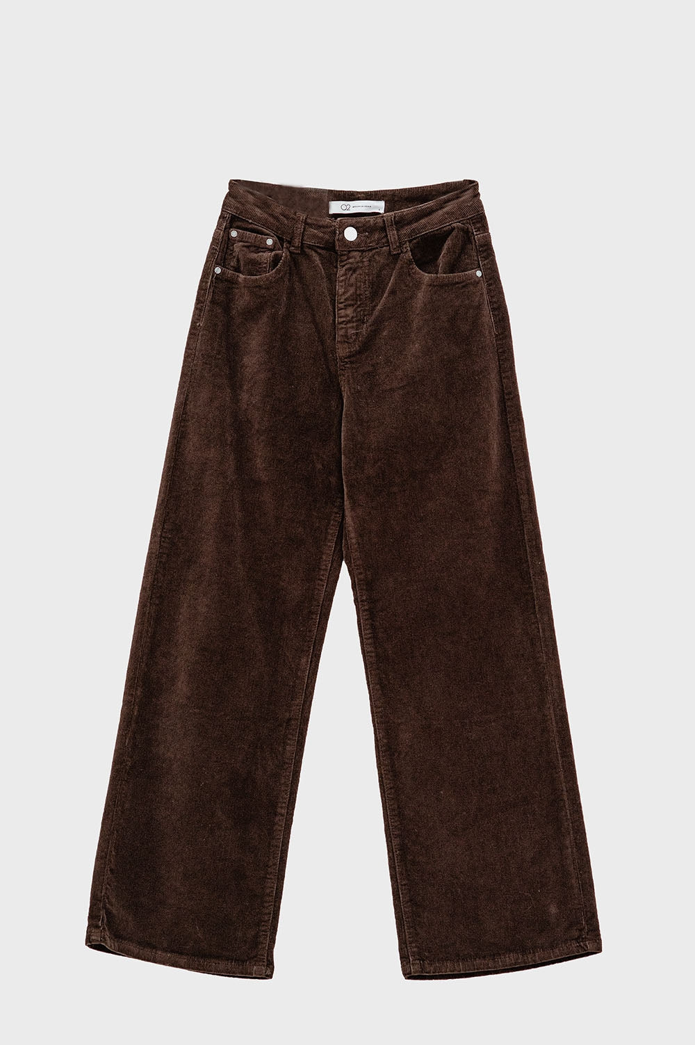 Q2 cord pants in dark brown