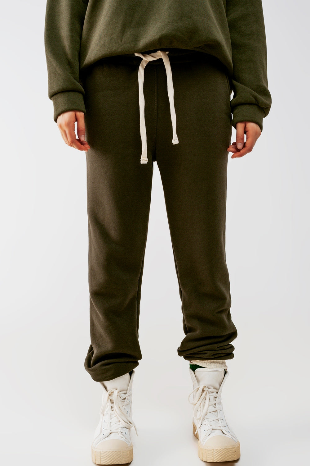 Q2 Cotton jogger in khaki