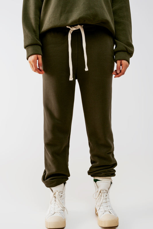 Q2 Cotton jogger in khaki