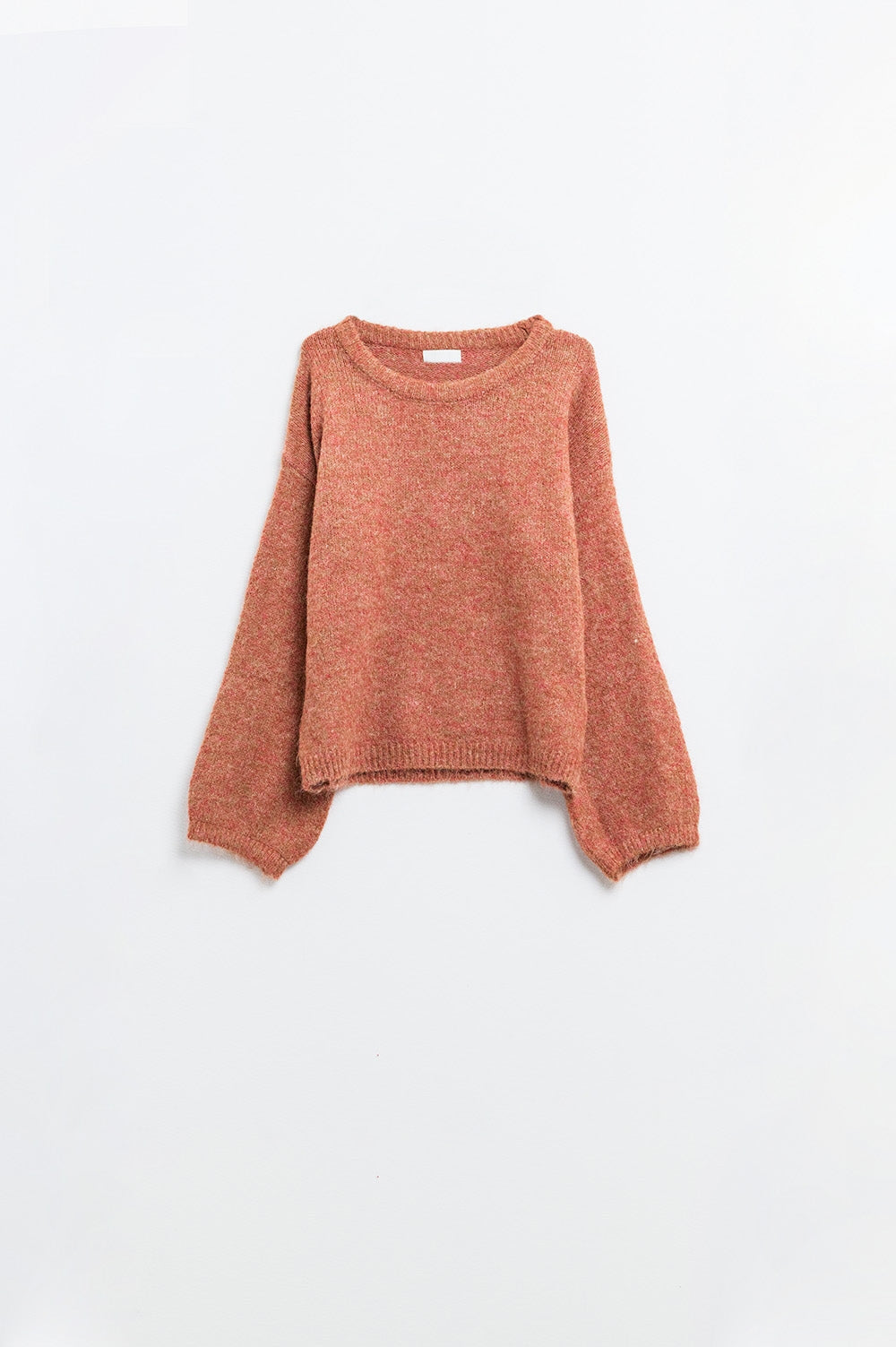 Cozy Balloon Sleeve Sweater in camel