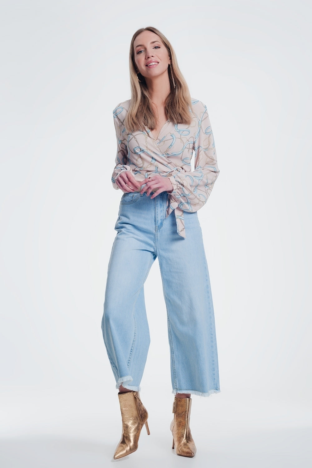 Culotte jeans with ripped hem Q2 Jeans BoutiqueLua