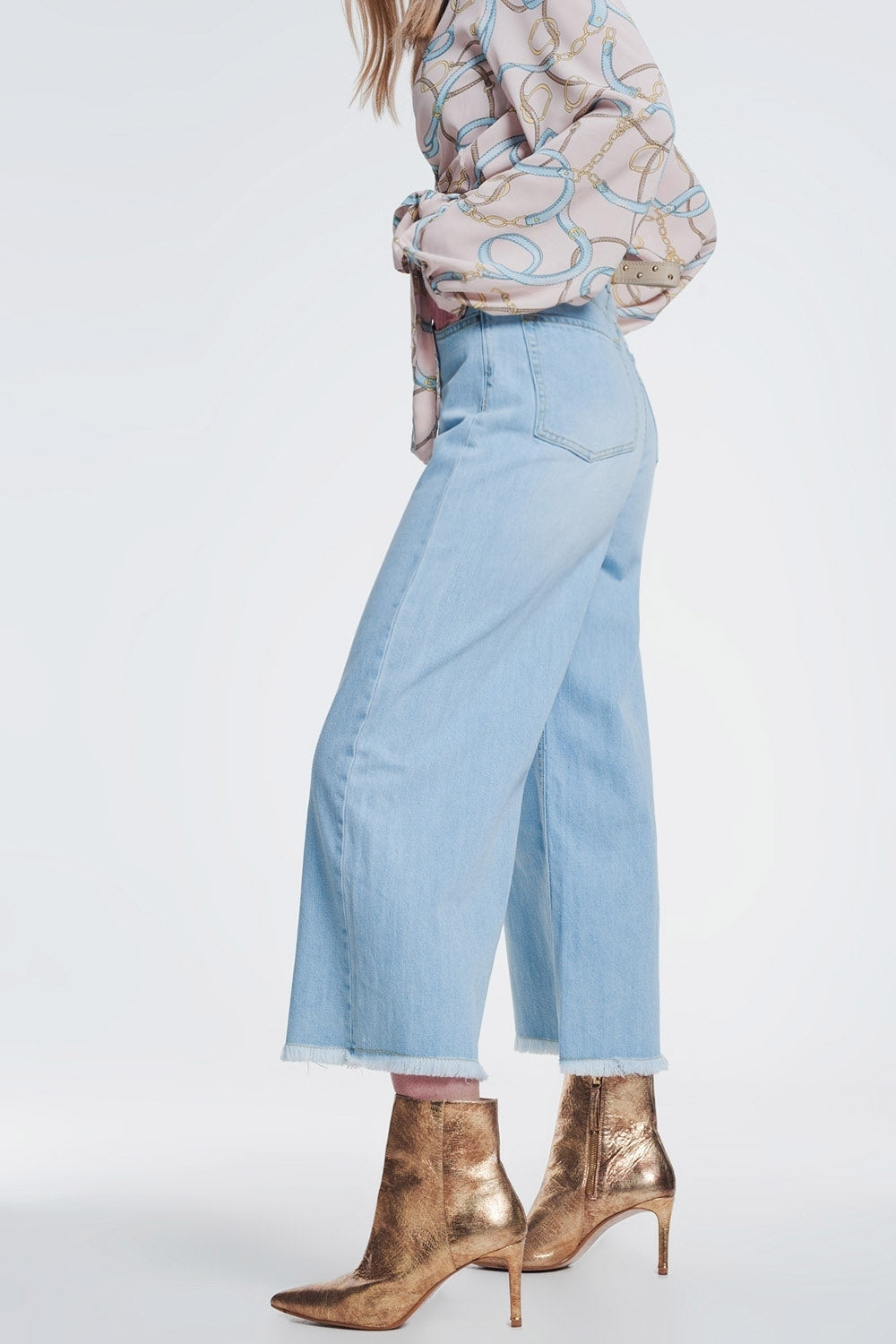 Culotte jeans with ripped hem Q2 Jeans BoutiqueLua