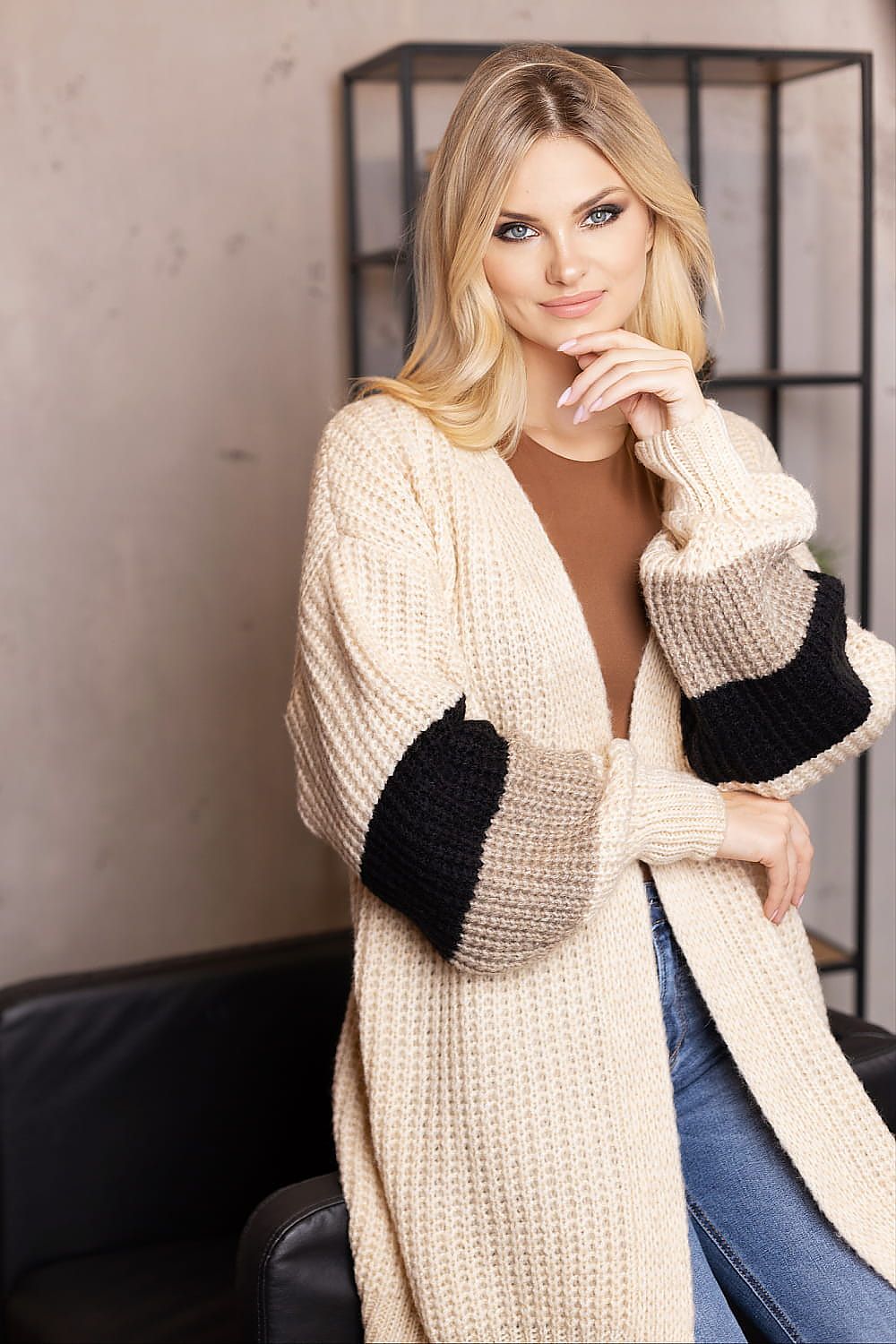 Cardigan rayé élégant – Confortable et polyvalent