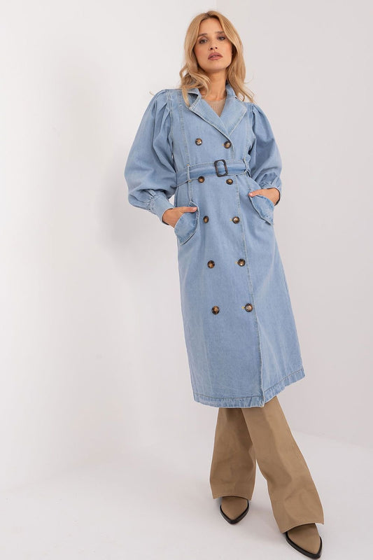 Lightweight Denim Trench Coat for Spring and Summer