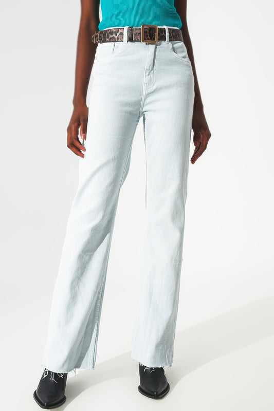 Q2 elastic Cotton jeans in light blue