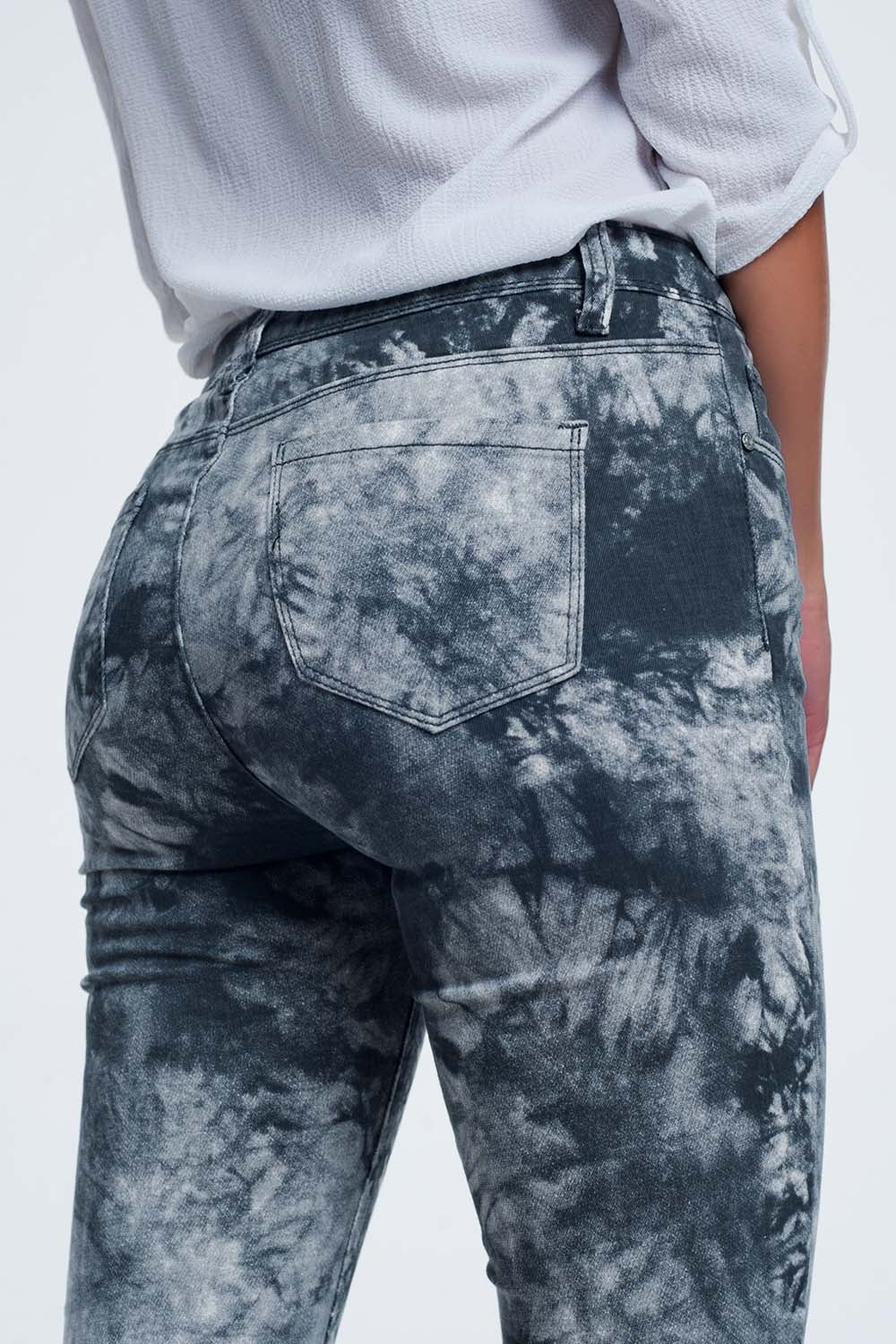 Gray tinted slim pants Q2 Pants BoutiqueLua