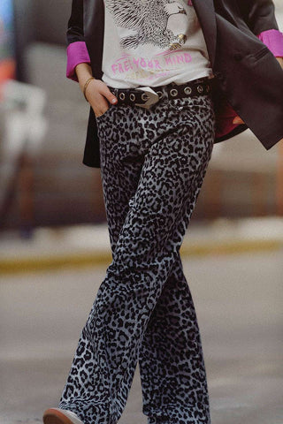 Grey Leopard Print pants