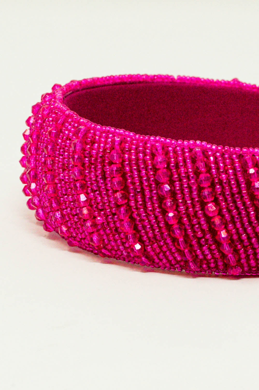 Headband with Beads in Fuchsia Q2 Headbands BoutiqueLua