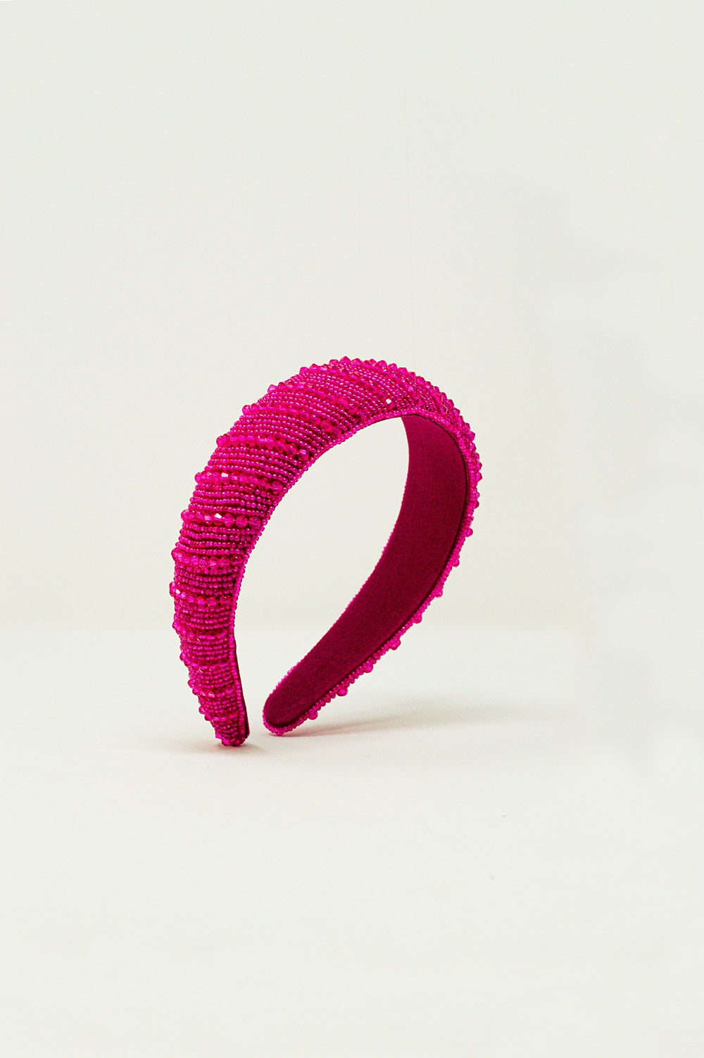 Q2 Headband with Beads in Fuchsia