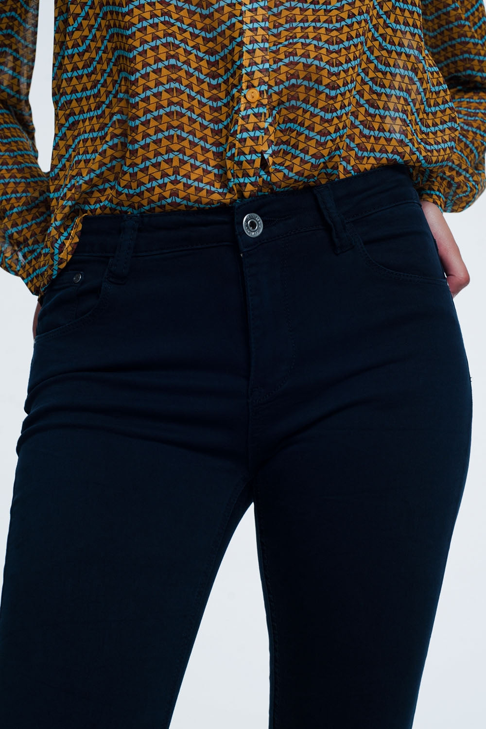 high waist skinny jeans in navy Q2 Jeans BoutiqueLua