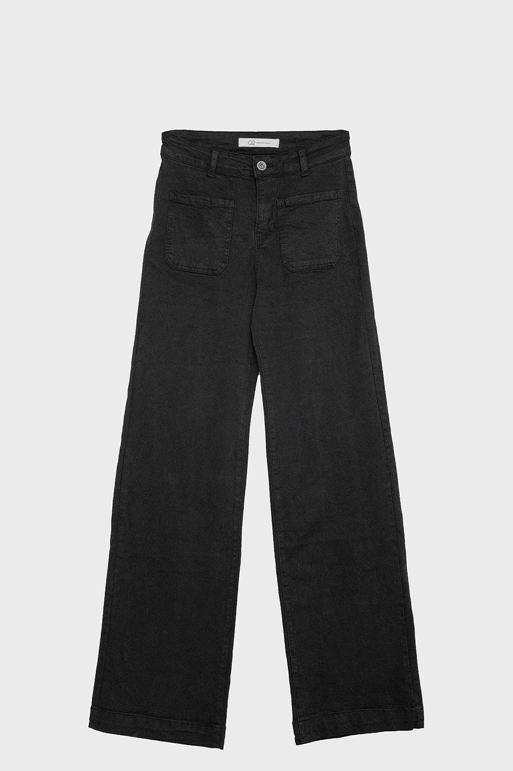 high waisted front pockets flare jeans in black Q2 Jeans BoutiqueLua