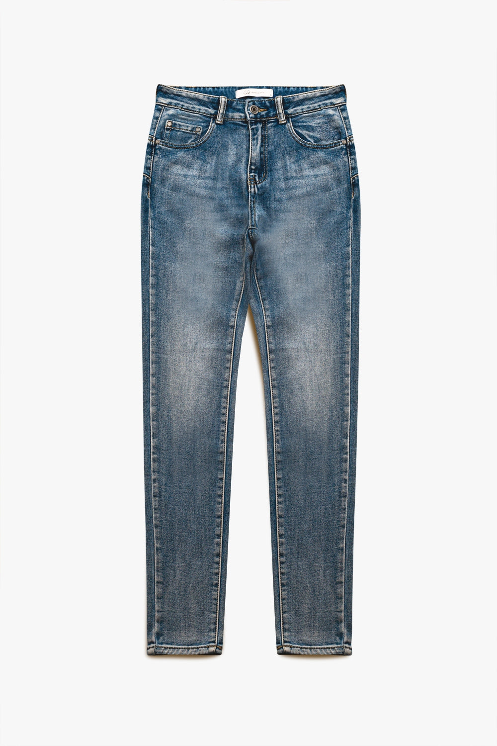 High waisted super skinny jeans in stonewash vintage blue Q2 Jeans BoutiqueLua
