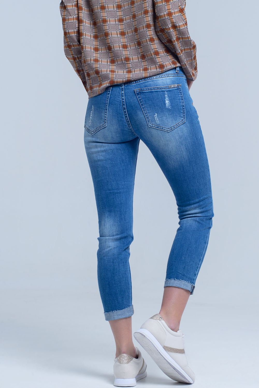 Jean skinny with rips on the legs Q2 Jeans BoutiqueLua