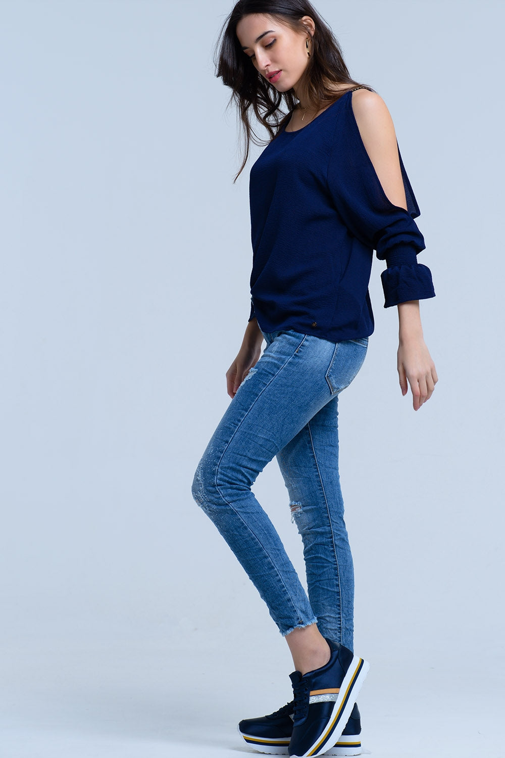 Jeans with rips details Q2 Jeans BoutiqueLua