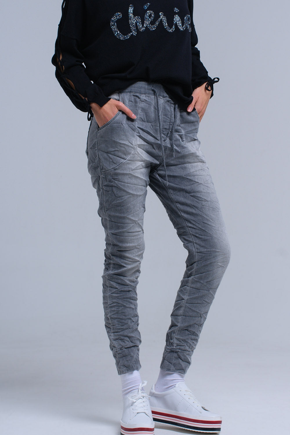 Jogger gray jeans Q2 Jeans BoutiqueLua