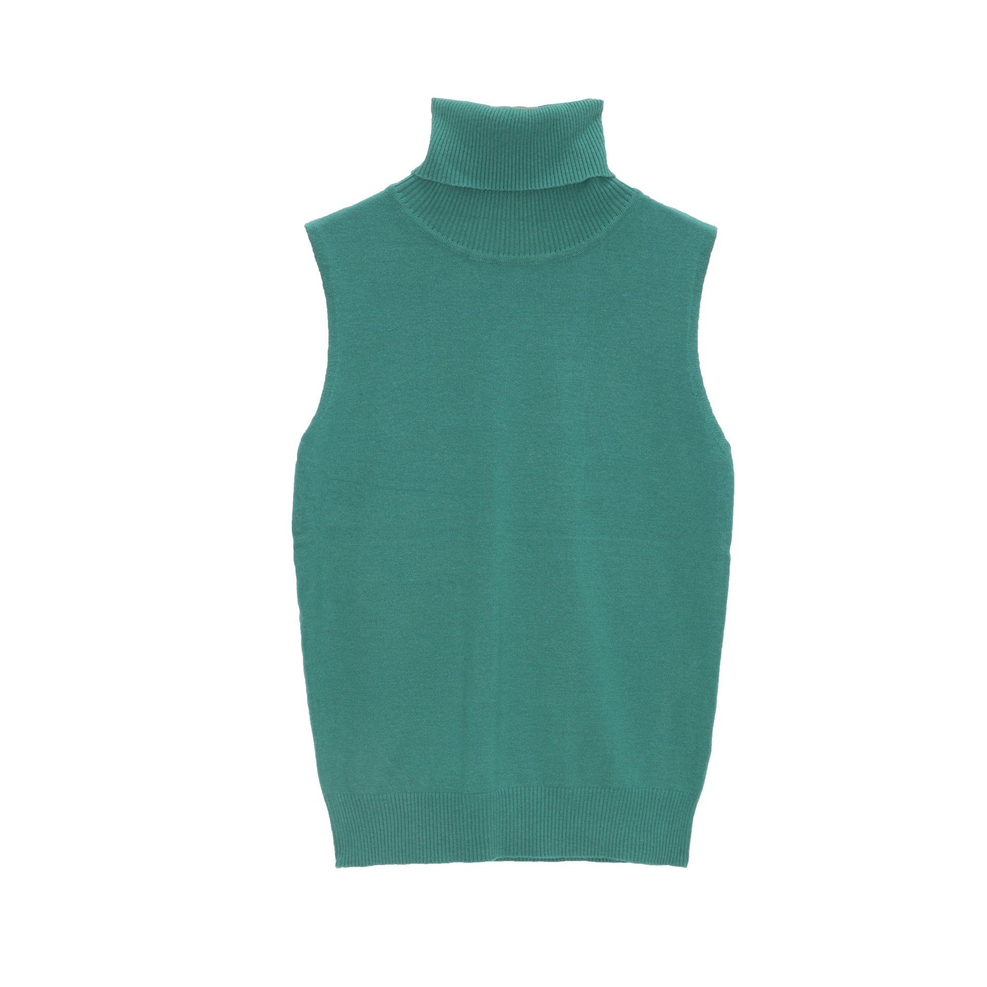 Knitted tank jumper in green Q2 Sweaters BoutiqueLua