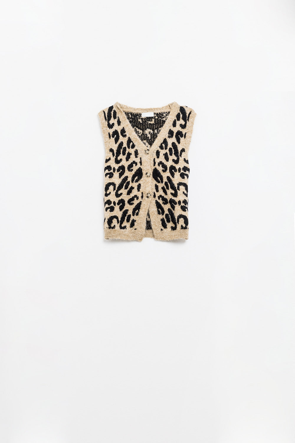 leopard print knitted vest Q2 Sweaters BoutiqueLua