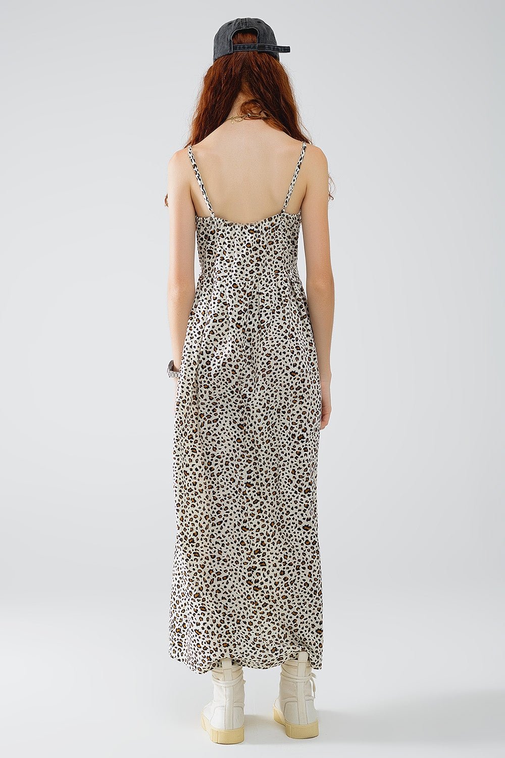 Leopard Print maxi Dress With Knot Detail Q2 Dresses BoutiqueLua