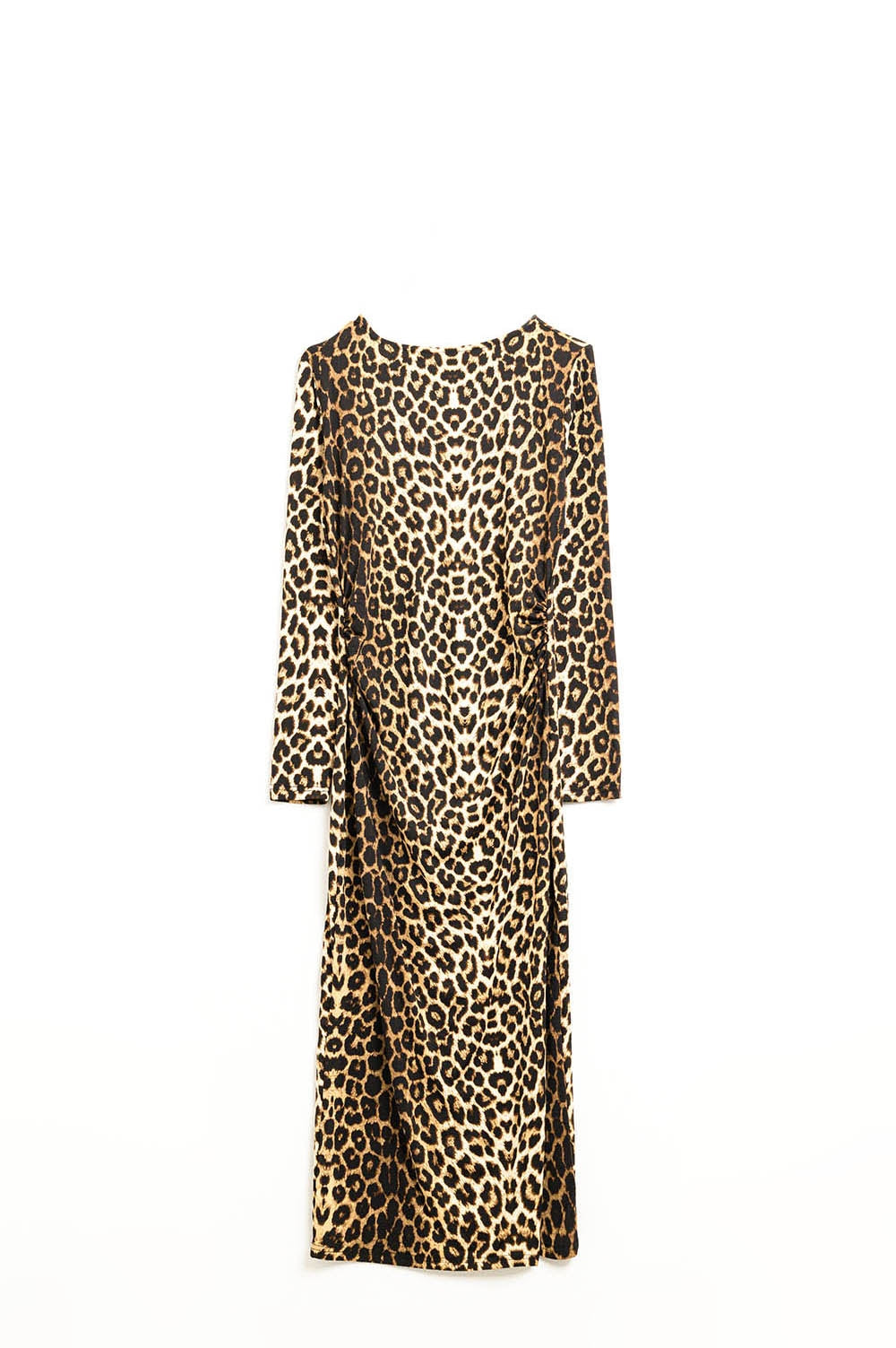 Leopard print Spandex dress with pleat detail at the waist Q2 Dresses BoutiqueLua