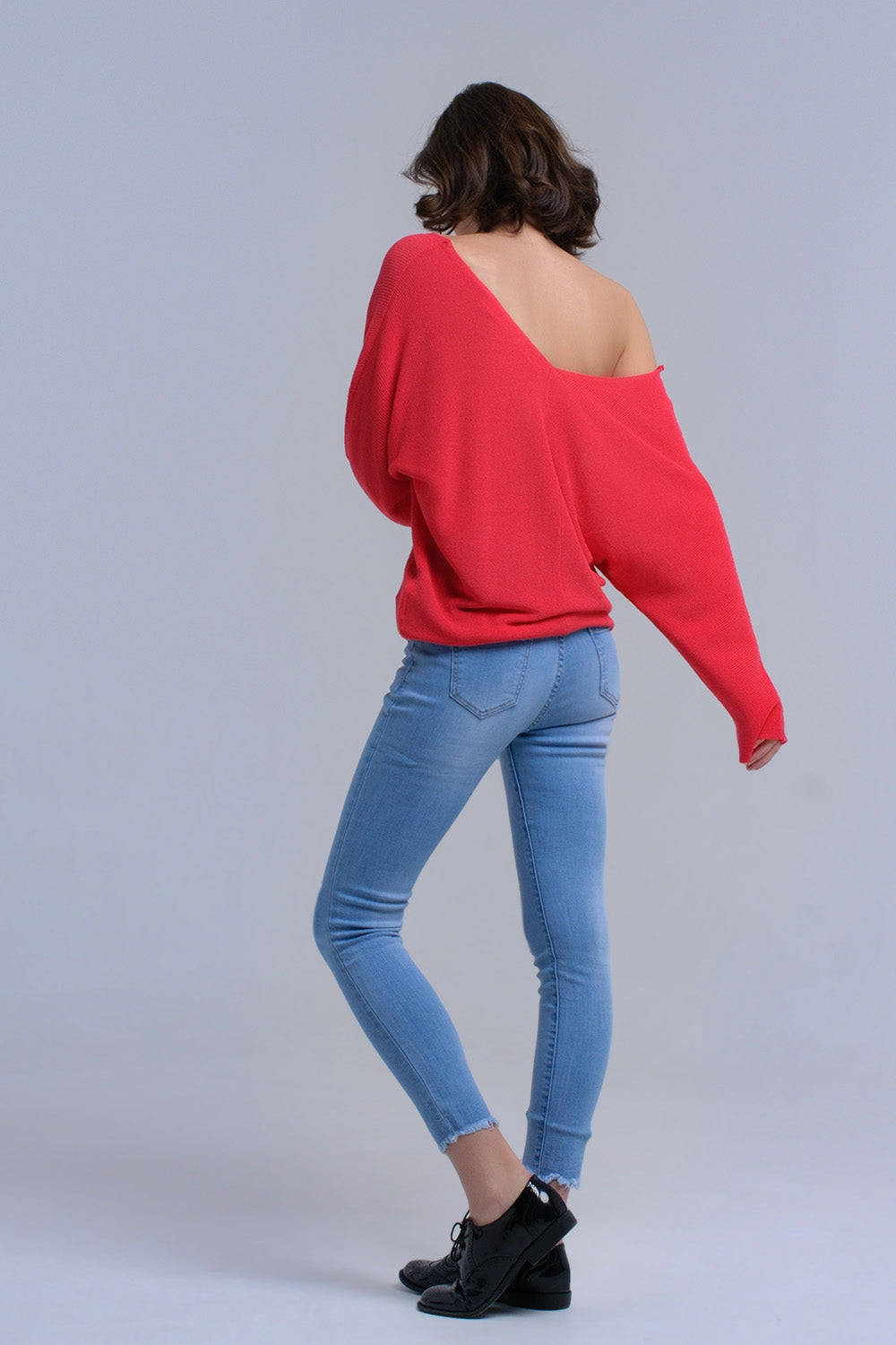 Light blue skinny jeans with fringes Q2 Jeans BoutiqueLua