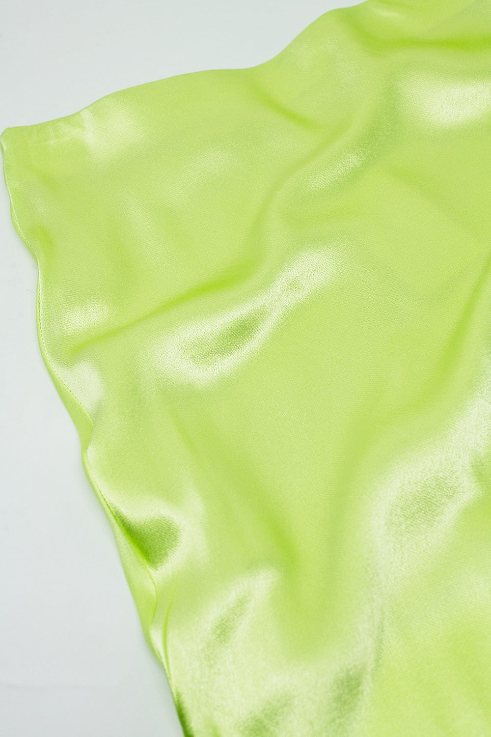 Lime Maxi Silk Skirt With Side Slit Q2 Skirts BoutiqueLua