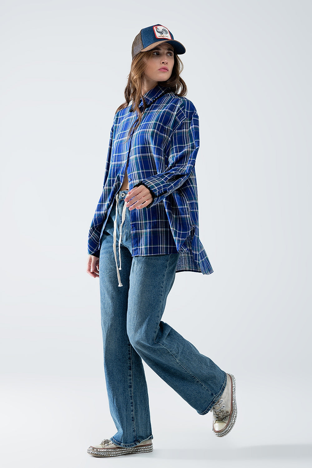 Lumberjack Oversized Shirt in Blue