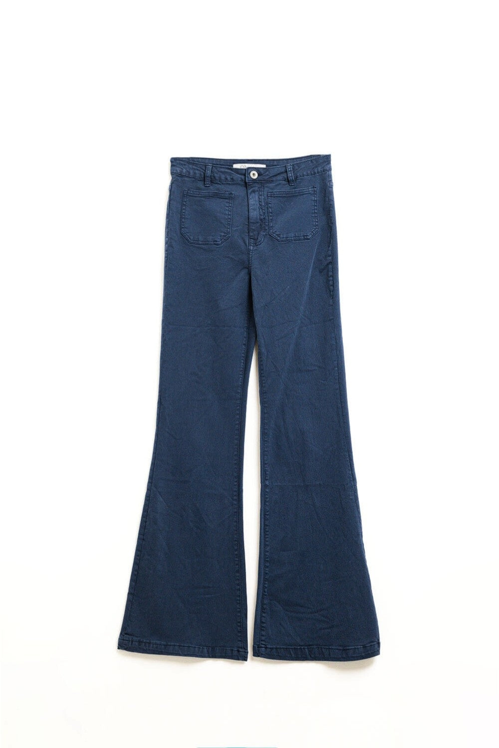 Jean skinny évasé bleu marine avec poche avant