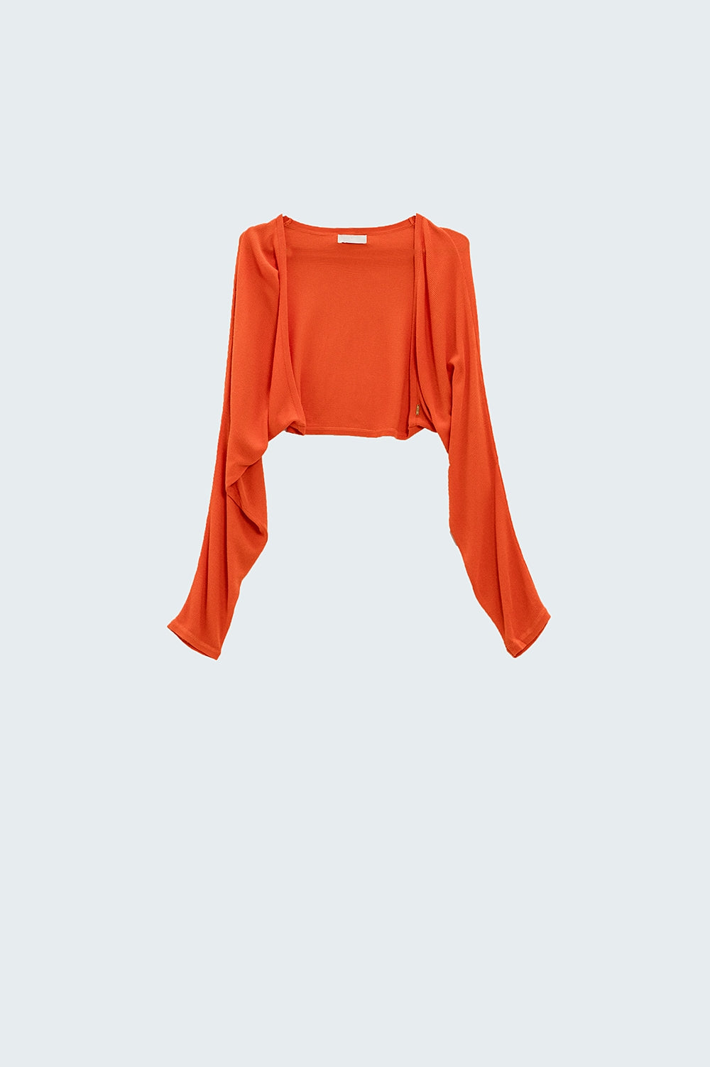 orange fine knit bolero cardigan Q2 Sweaters BoutiqueLua