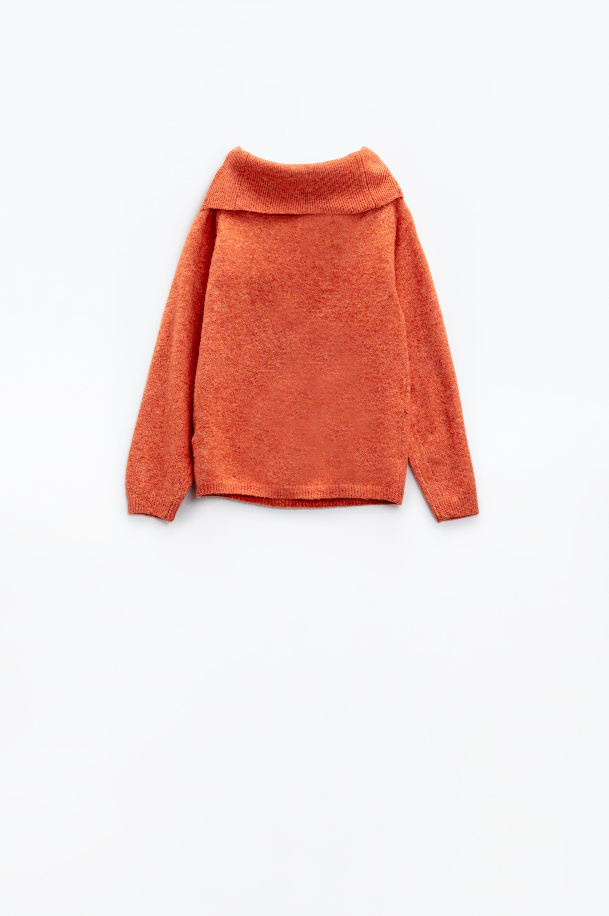 Orange sweater with boat neckline Q2 Sweaters BoutiqueLua