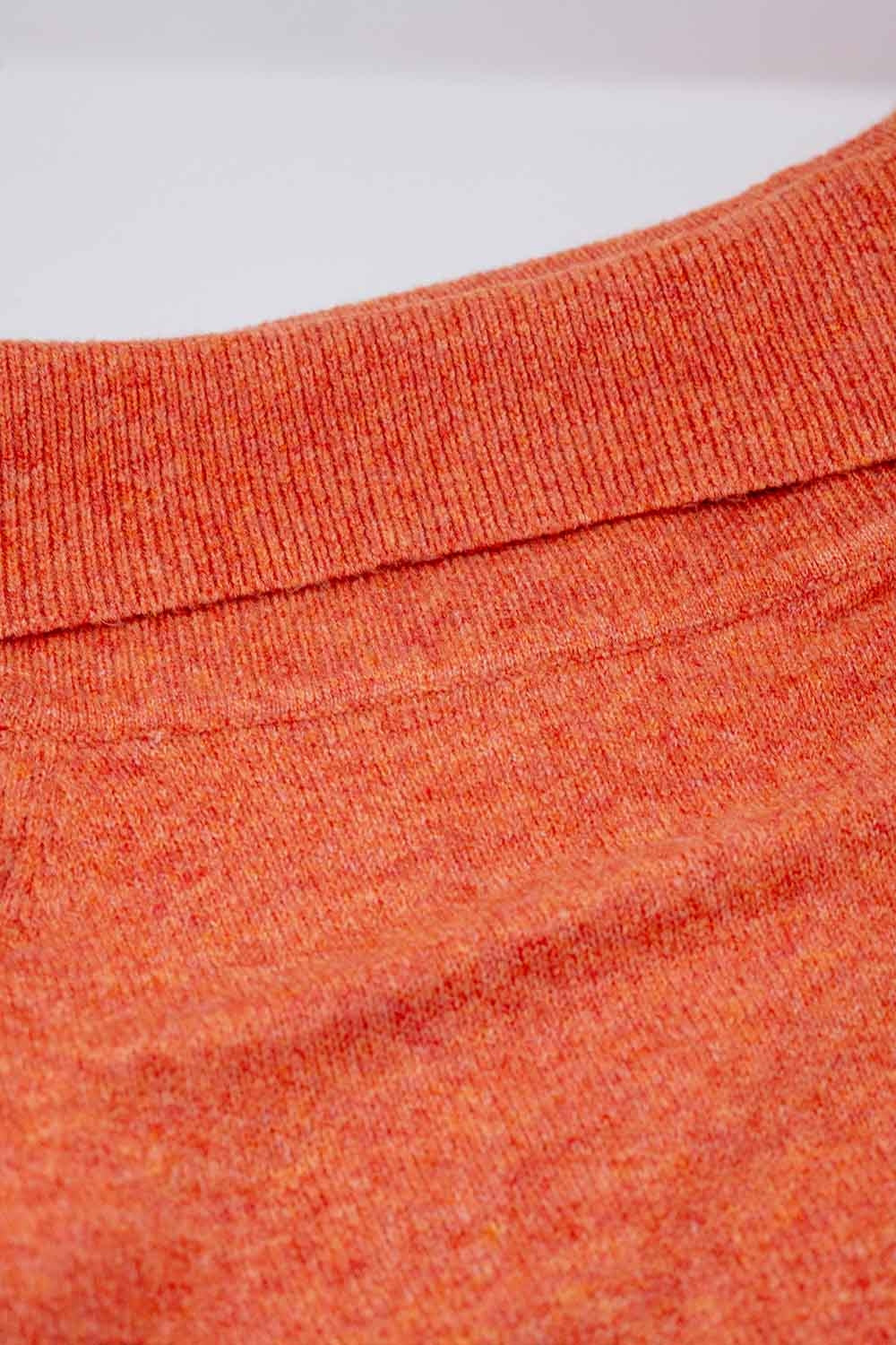 Orange sweater with boat neckline Q2 Sweaters BoutiqueLua