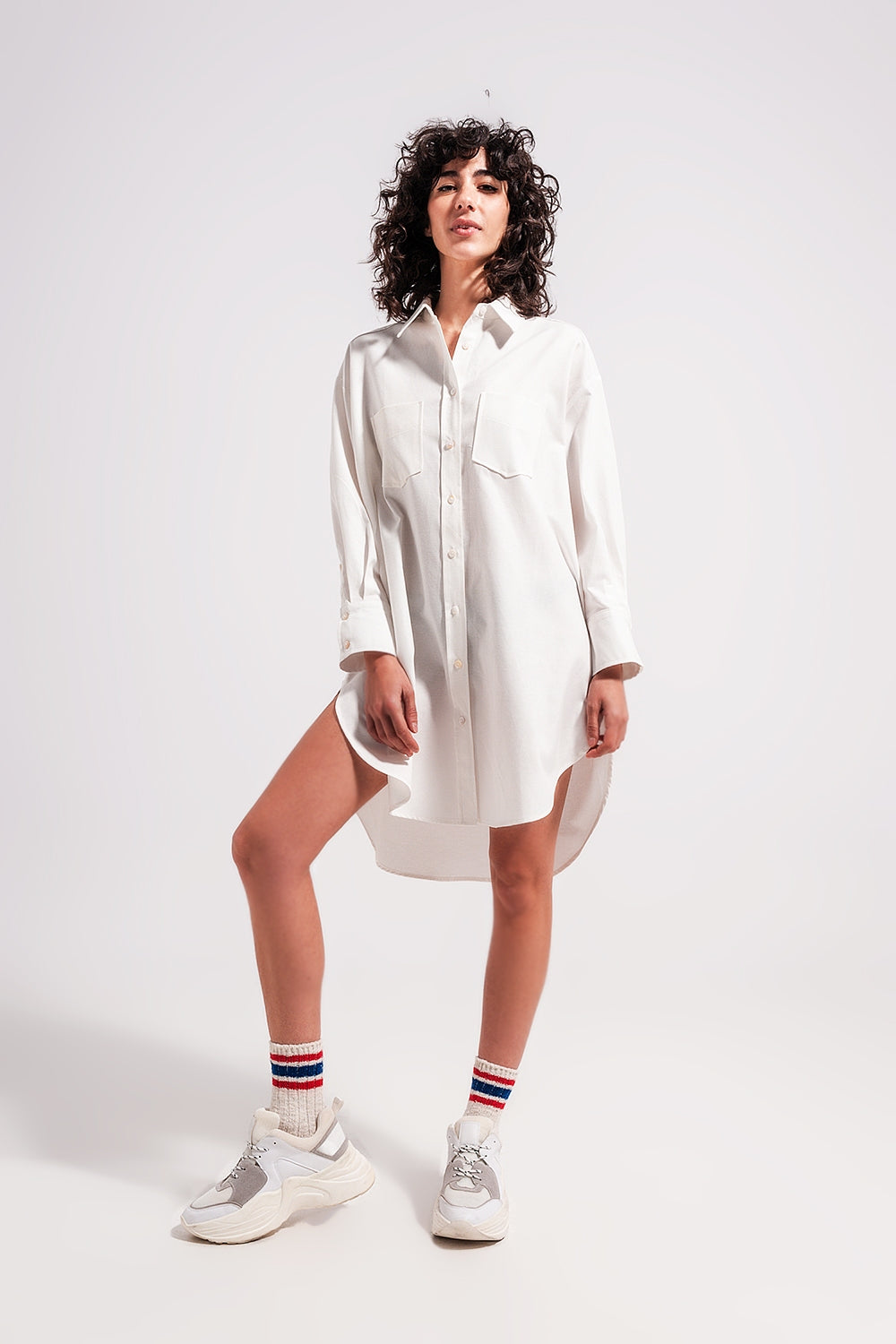 Oversized shirt in white