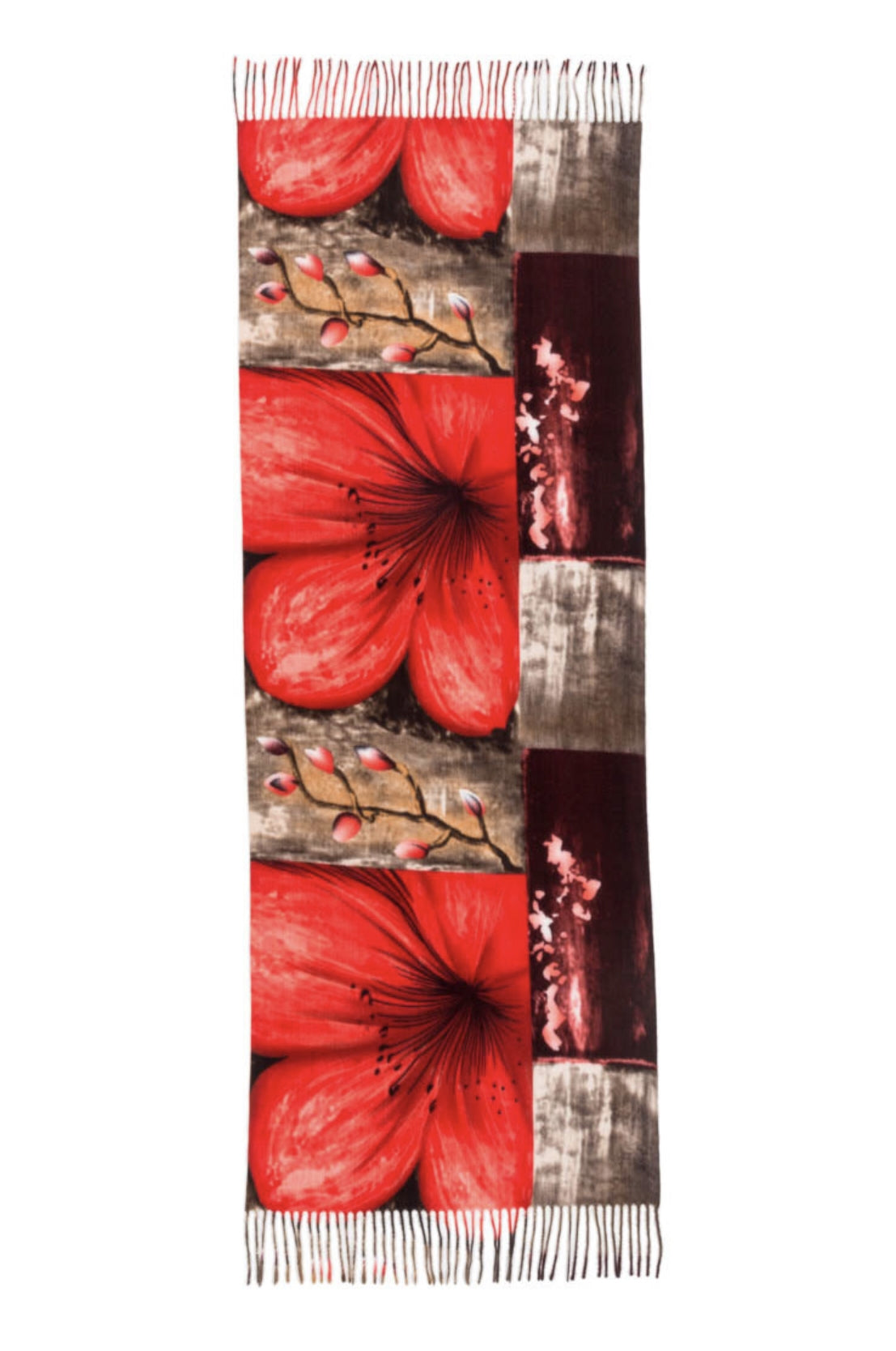 red flower print scarf Q2 Necklaces BoutiqueLua