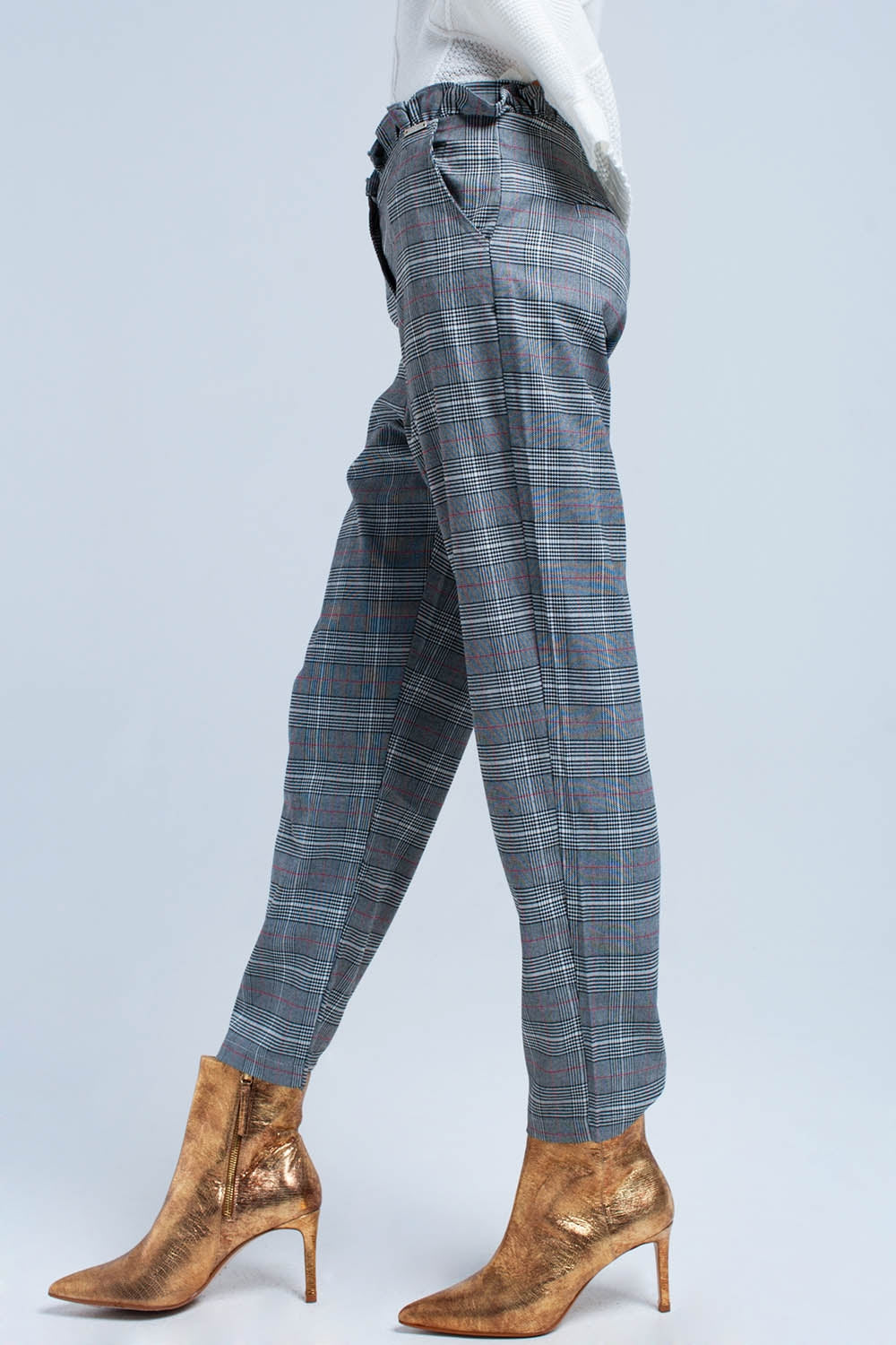 Red tartan pattern pants Q2 Pants BoutiqueLua