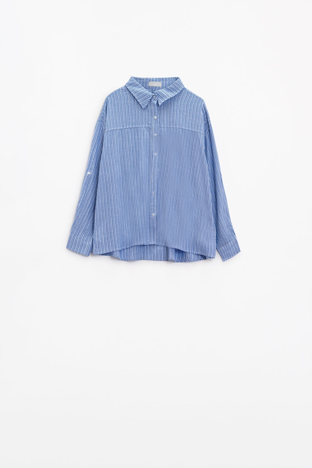 Relaxed Thin Stripe Shirt in Blue Q2 Shirts BoutiqueLua