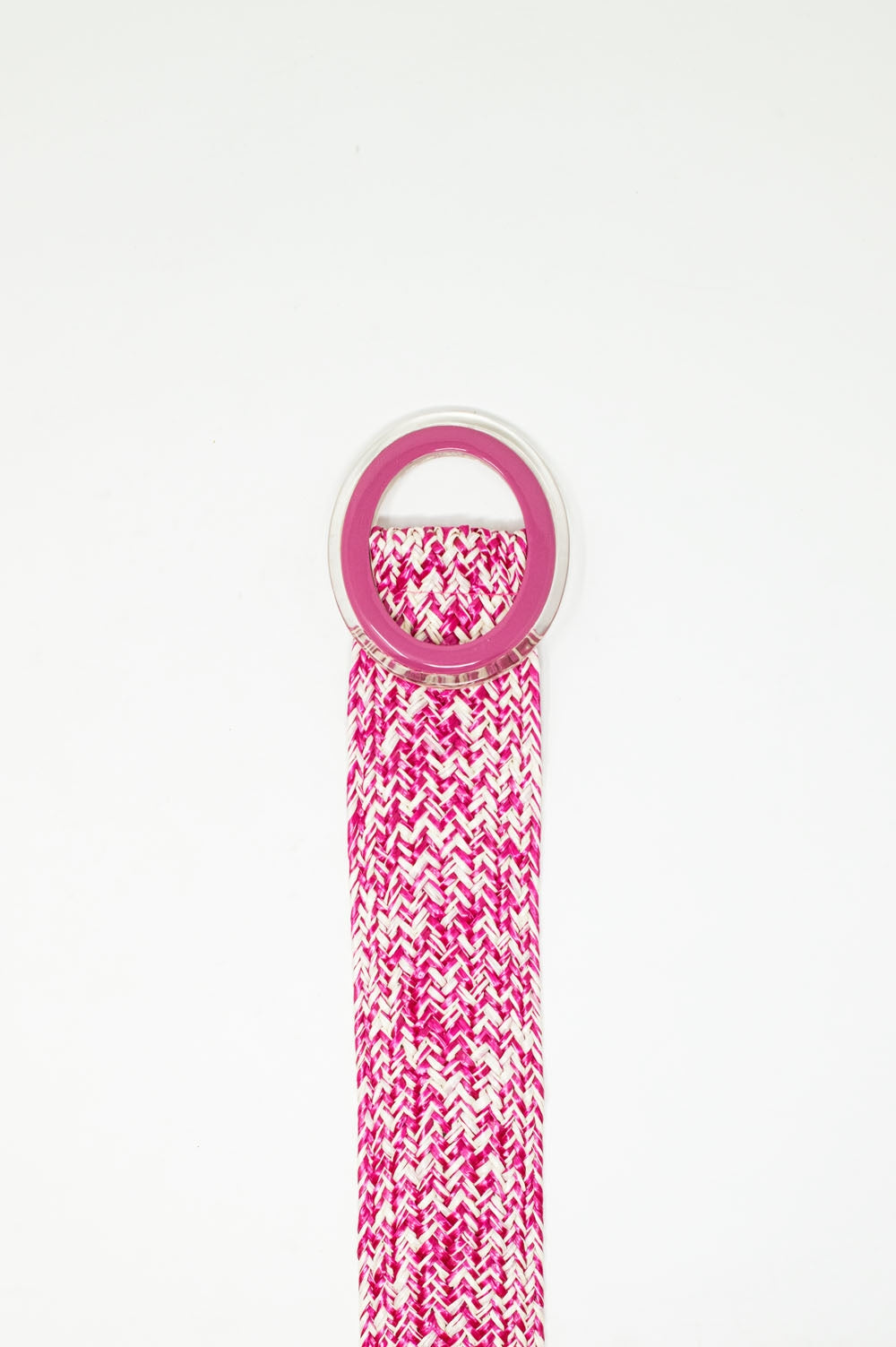 Round Buckle Braided Belt in Pink Q2 Accessories BoutiqueLua