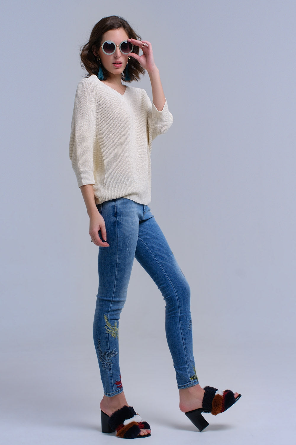 Skinny embroidered jeans Q2 Jeans BoutiqueLua