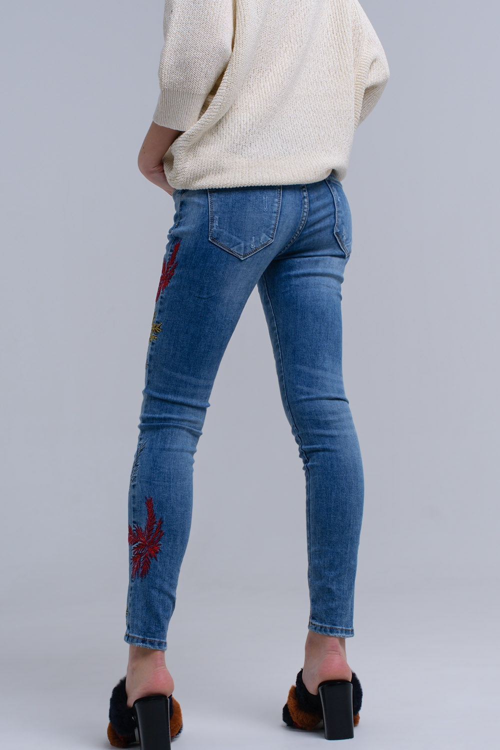 Skinny embroidered jeans Q2 Jeans BoutiqueLua