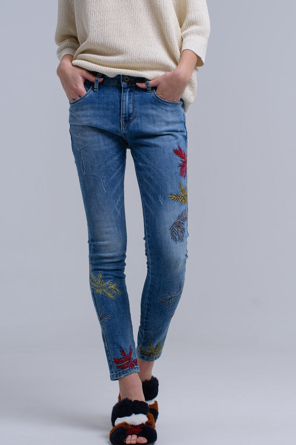 Skinny embroidered jeans Q2 Jeans BoutiqueLua