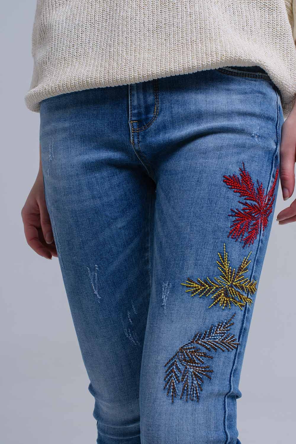 Skinny embroidered jeans Q2 Jeans BoutiqueLua