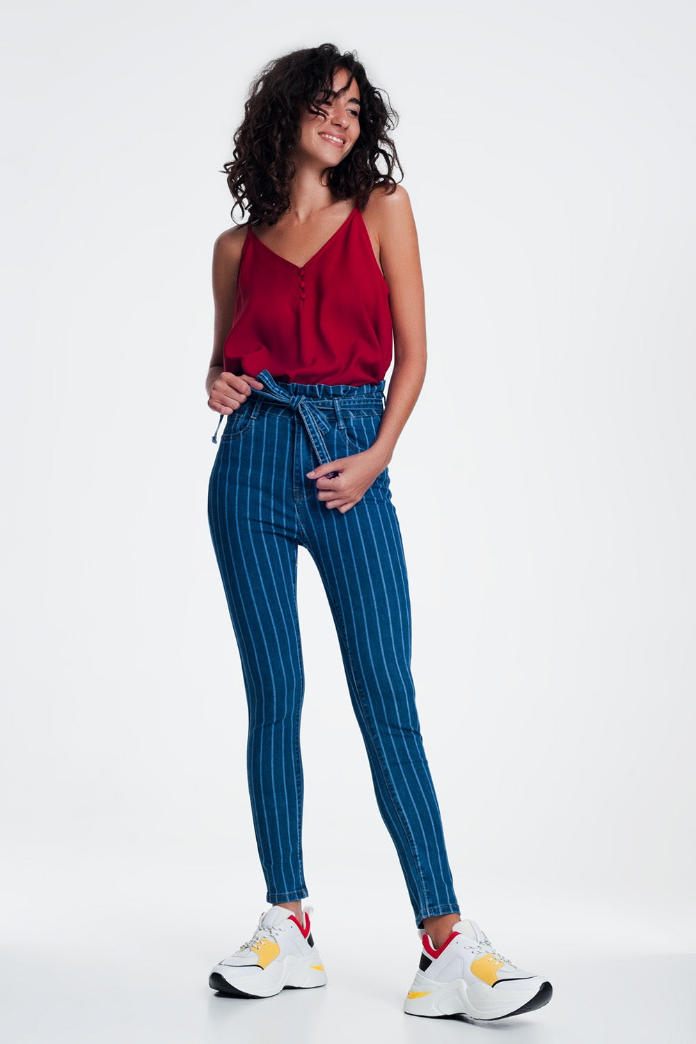 skinny jeans with pinstripe Q2 Jeans BoutiqueLua